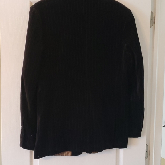 Pinstripe velvet black sport coat - Picture 6 of 6